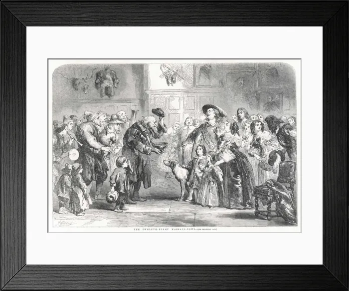 Framed Print : Wassailing at the Manor Framed Print : Wassailing at the Manor
