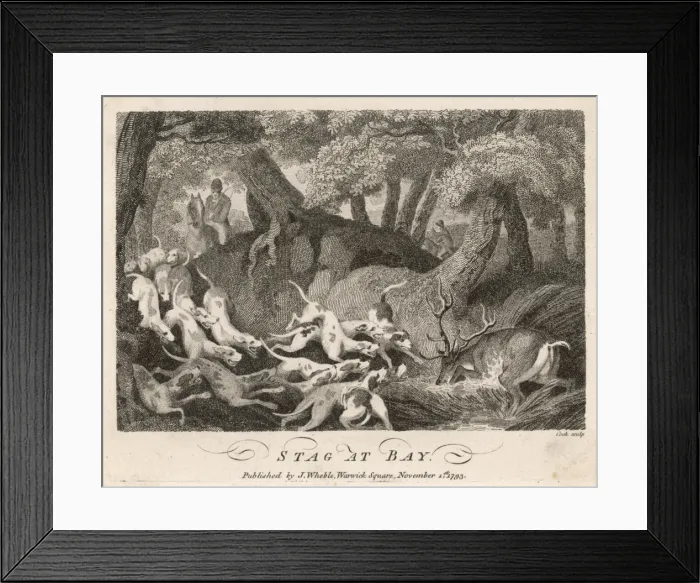 Framed Print : Hunting Deer 1793 Framed Print : Hunting Deer 1793