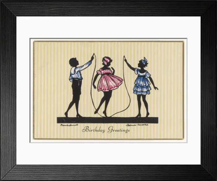 Framed Print : Children Skipping Framed Print : Children Skipping