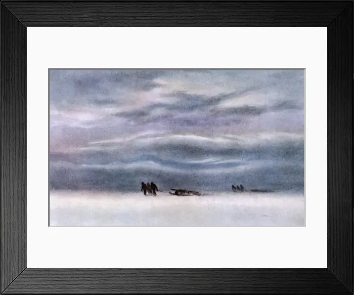 Framed Print : Scotts Sledging Party Framed Print : Scotts Sledging Party