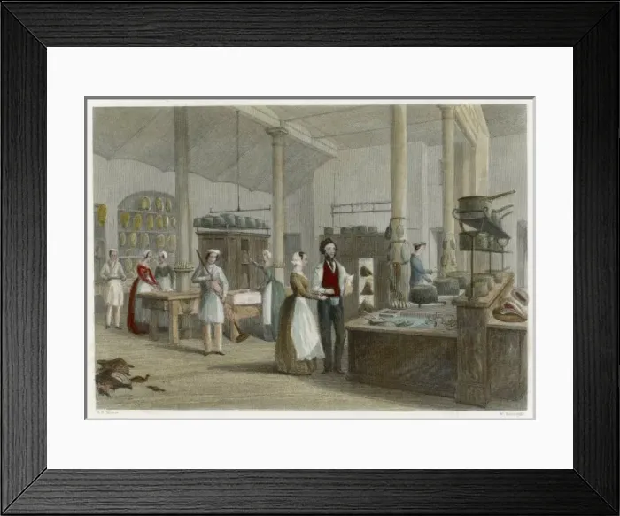 Framed Print : Reform Kitchen 1841 Framed Print : Reform Kitchen 1841