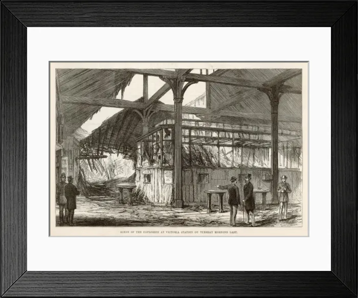 Framed Print : Bomb at Victoria Stn Framed Print : Bomb at Victoria Stn