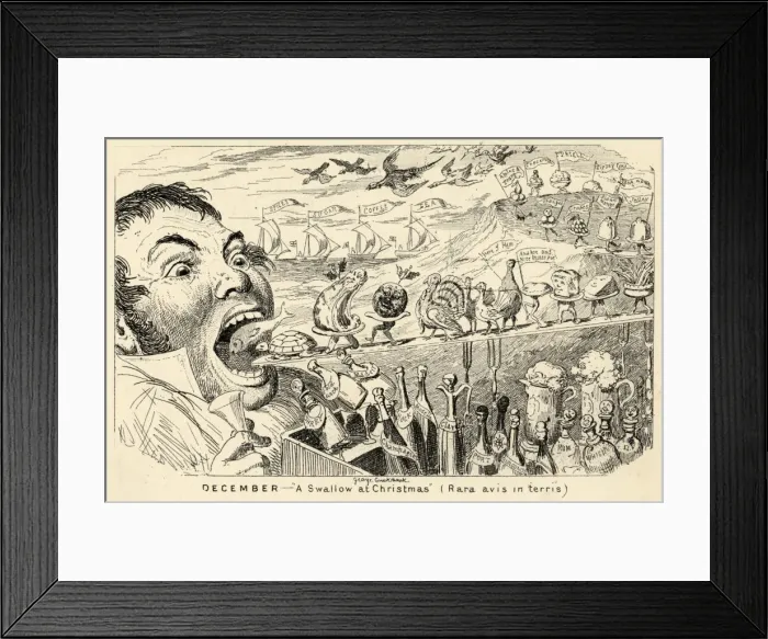 Framed Print : Excessive Food at C mas Framed Print : Excessive Food at C mas