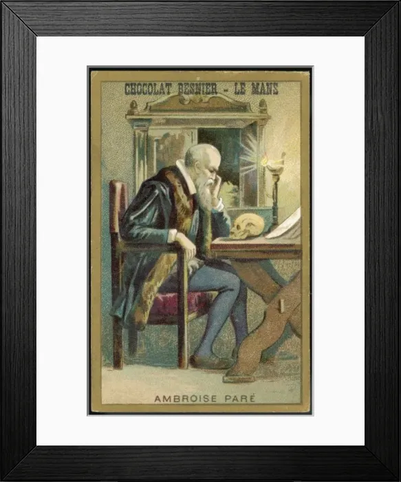 Framed Print : Ambroise Pare / Trade Card Framed Print : Ambroise Pare / Trade Card