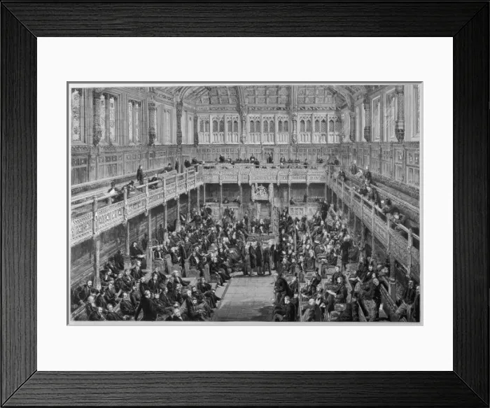 Framed Print : Commons Division / 1881 Framed Print : Commons Division / 1881