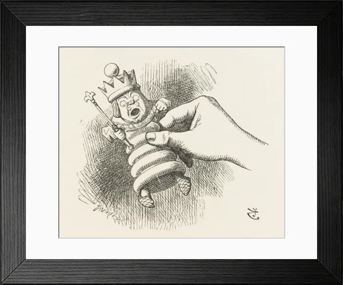Framed Print : Alice Lifts White King Framed Print : Alice Lifts White King