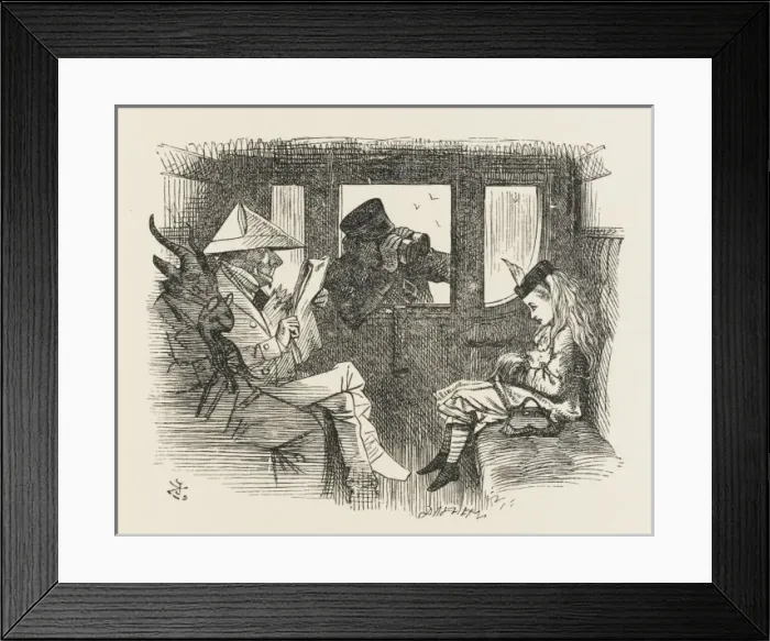 Framed Print : Alice in Railway Car Framed Print : Alice in Railway Car