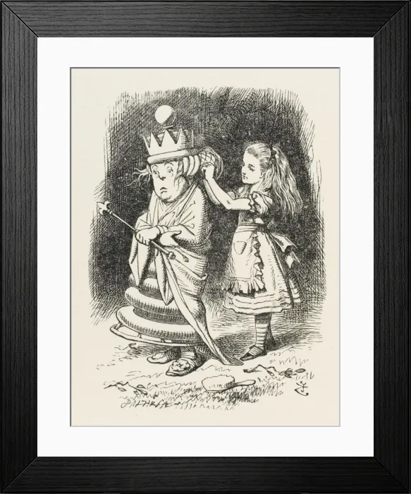 Framed Print : Alice / White Queens Shawl Framed Print : Alice / White Queens Shawl