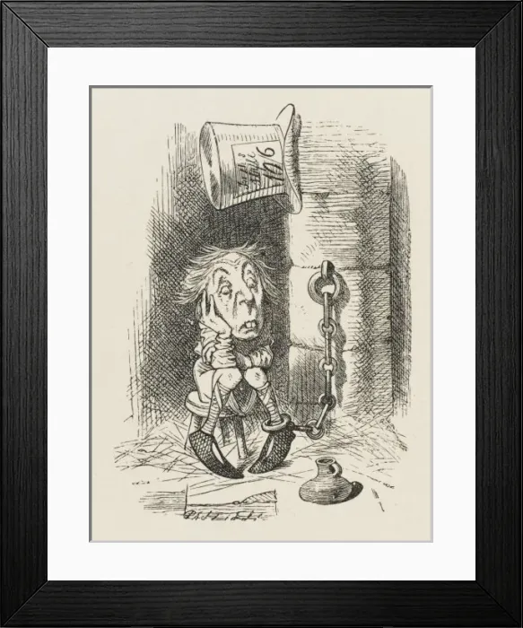 Framed Print : Alice / Hatter in Prison Framed Print : Alice / Hatter in Prison