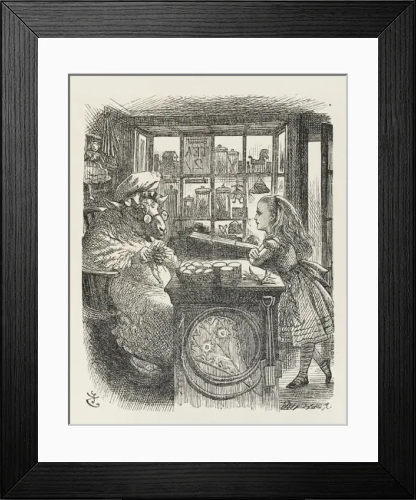 Framed Print : Alice in Sheeps Shop Framed Print : Alice in Sheeps Shop