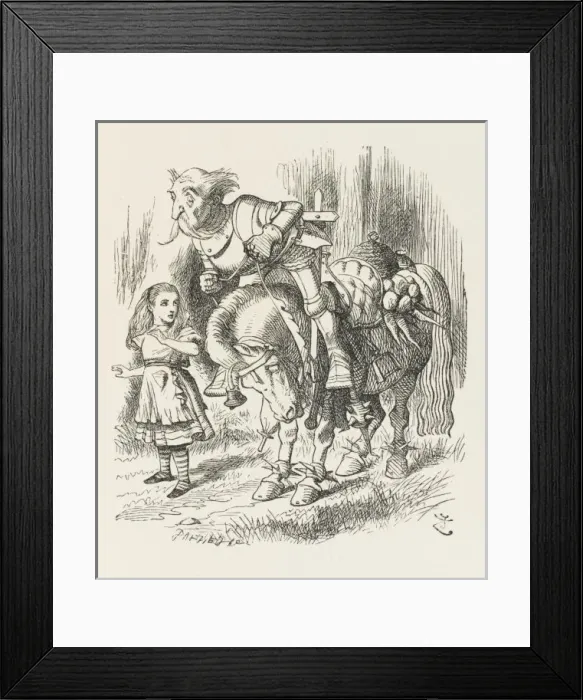 Framed Print : Alice / White Knight Framed Print : Alice / White Knight