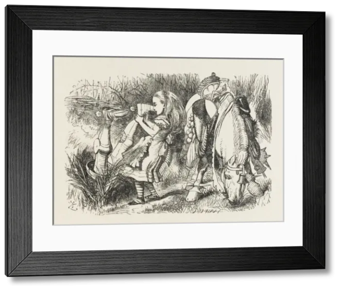 Framed Print : Alice / White Knight Saved Framed Print : Alice / White Knight Saved
