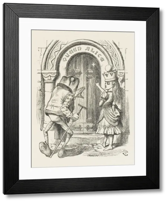 Framed Print : Alice / As Queen with Frog Framed Print : Alice / As Queen with Frog