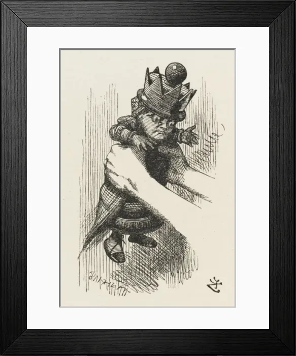 Framed Print : Alice Shakes Red Queen Framed Print : Alice Shakes Red Queen
