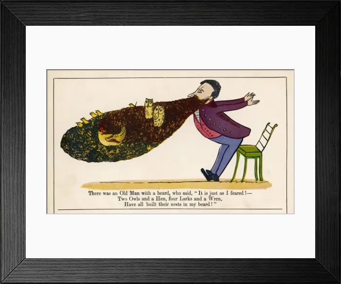 Framed Print : Lear / Nonsense / Man / Beard Framed Print : Lear / Nonsense / Man / Beard