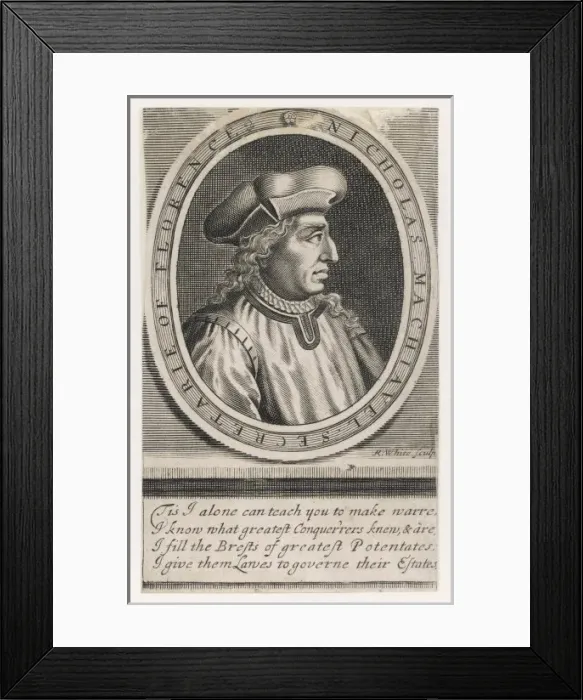 Framed Print : Machiavelli / Anon Oval En Framed Print : Machiavelli / Anon Oval En