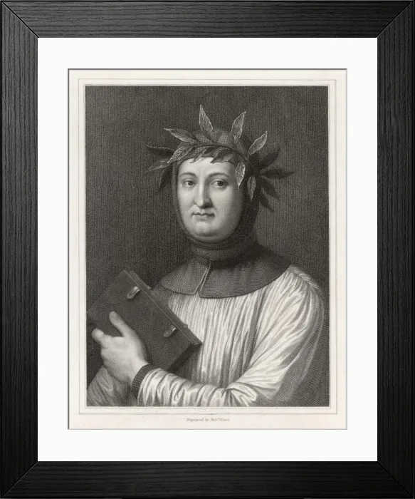 Framed Print : Petrarch / Morghens Print Framed Print : Petrarch / Morghens Print