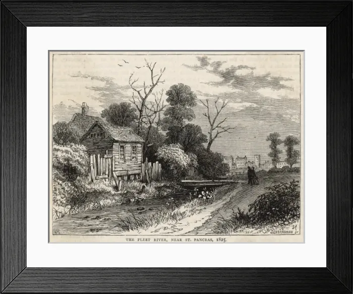 Framed Print : London / Fleet River, 1825 Framed Print : London / Fleet River, 1825