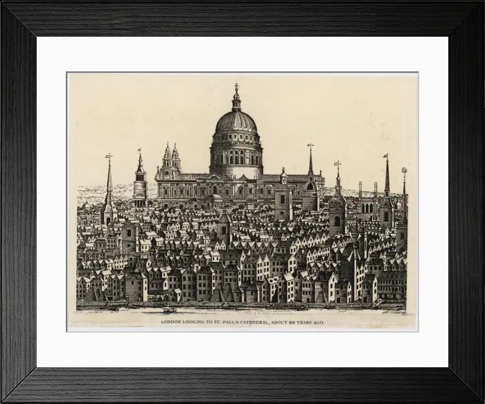 Framed Print : ST PAULs CATHEDRAL 1740 Framed Print : ST PAULs CATHEDRAL 1740