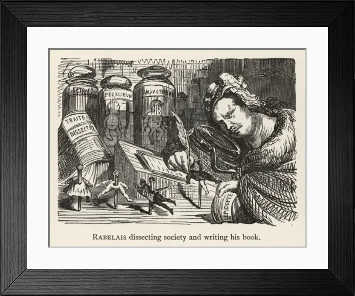 Framed Print : Francois Rabelais / Dore Framed Print : Francois Rabelais / Dore