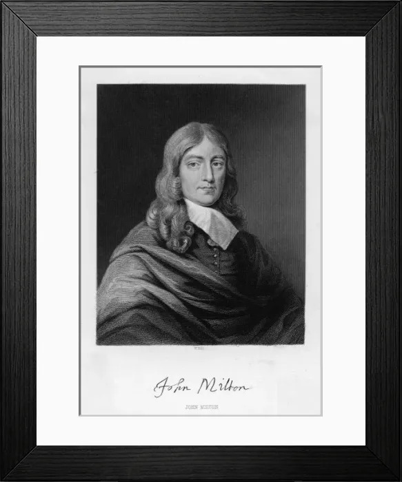 Framed Print : Milton / W Holl Portrait Framed Print : Milton / W Holl Portrait