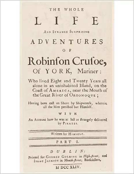 Crusoe Title Page 1719