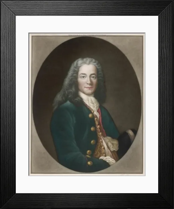 Framed Print : Voltaire / Largilliere Framed Print : Voltaire / Largilliere
