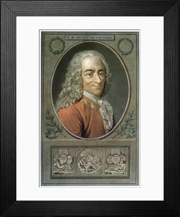 Framed Print : Voltaire / Largilliere / Col Framed Print : Voltaire / Largilliere / Col