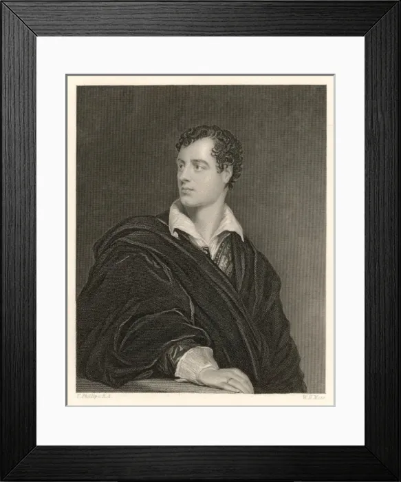 Framed Print : Lord Byron in 1814 Framed Print : Lord Byron in 1814