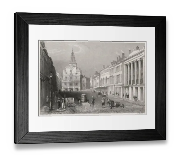 Framed Print : Boston / State St / Bartlett Framed Print : Boston / State St / Bartlett