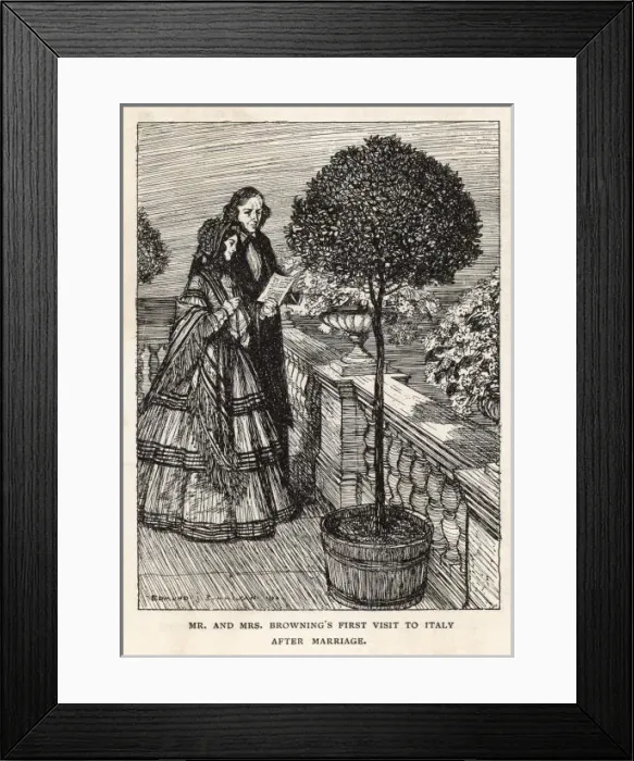 Framed Print : Robert & Eliz. Browning Framed Print : Robert & Eliz. Browning