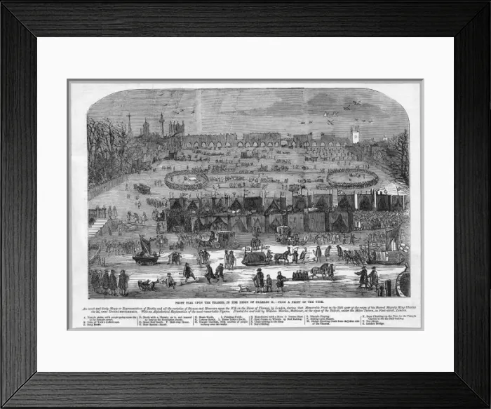 Framed Print : Frost Fair / London 1683-4 Framed Print : Frost Fair / London 1683-4