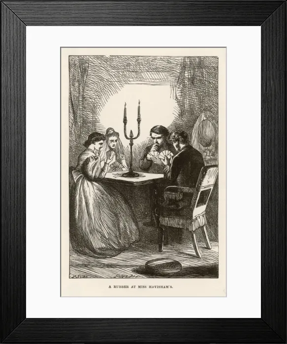 Framed Print : Gt Expec / Cards / Havisham Framed Print : Gt Expec / Cards / Havisham