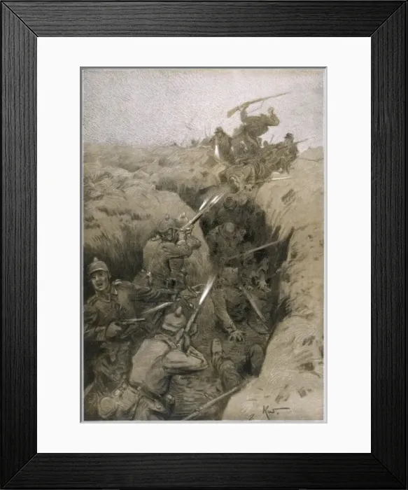 Framed Print : Ww1 / 1914 / Trench / Champagn Framed Print : Ww1 / 1914 / Trench / Champagn