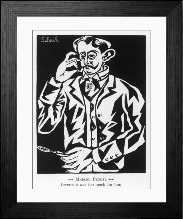 Framed Print : Marcel Proust / Scheel Framed Print : Marcel Proust / Scheel