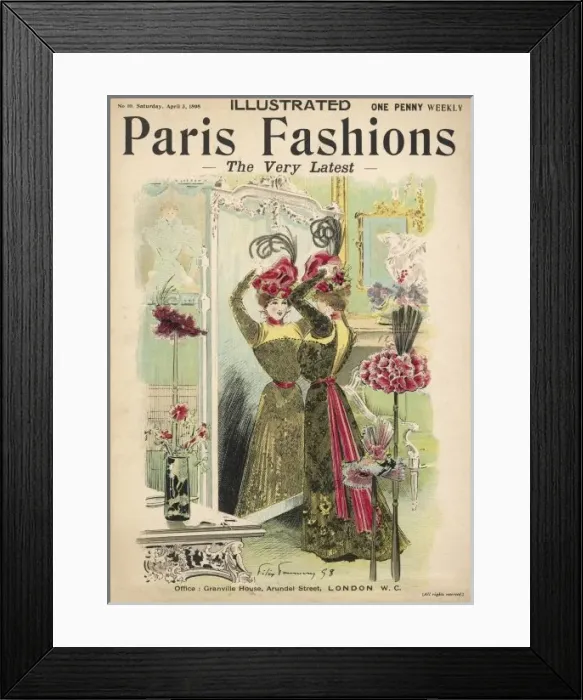 Framed Print : Hat Shop / Paris Fashions Framed Print : Hat Shop / Paris Fashions