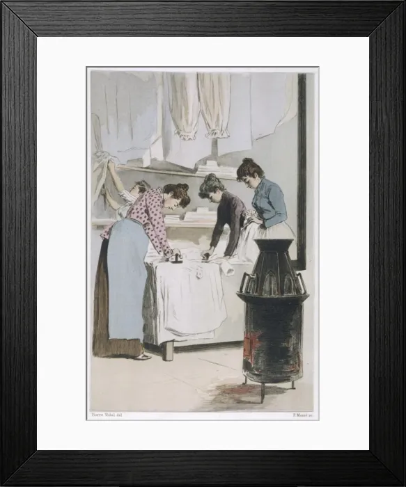 Framed Print : French Laundrymaids / 1894 Framed Print : French Laundrymaids / 1894