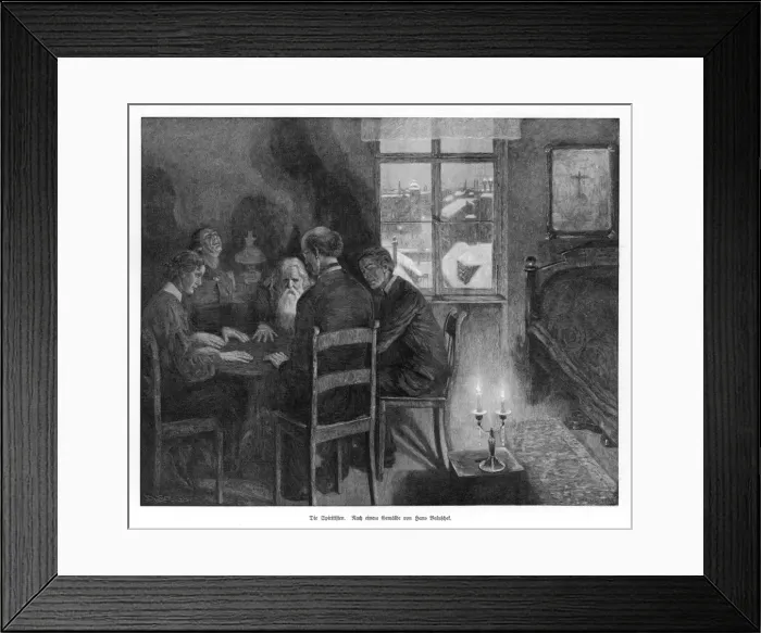 Framed Print : Seance in a Garret Framed Print : Seance in a Garret