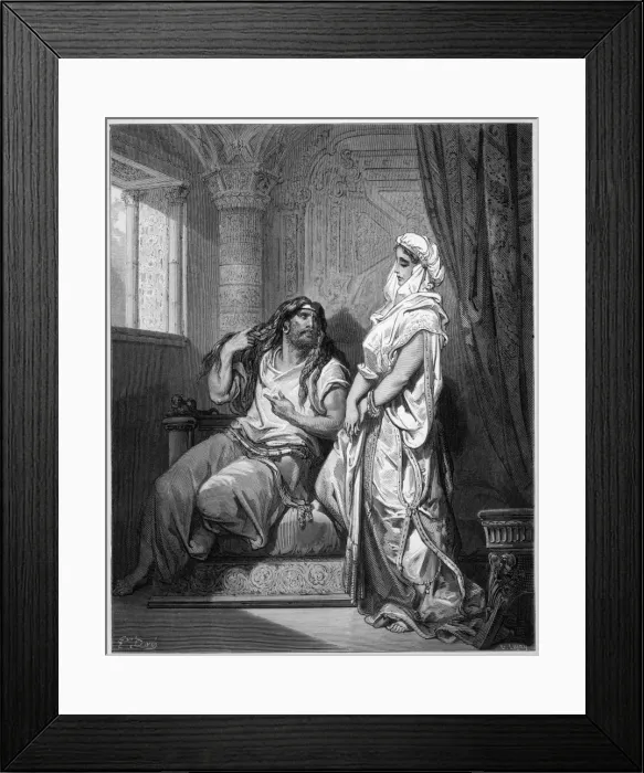 Framed Print : Samson & Delilah / Dore Framed Print : Samson & Delilah / Dore