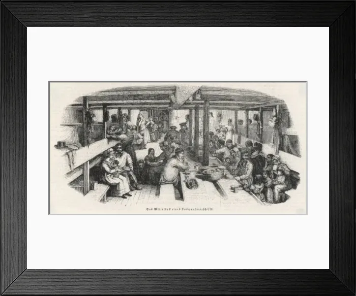 Framed Print : Emigrants Eat Dinner Framed Print : Emigrants Eat Dinner