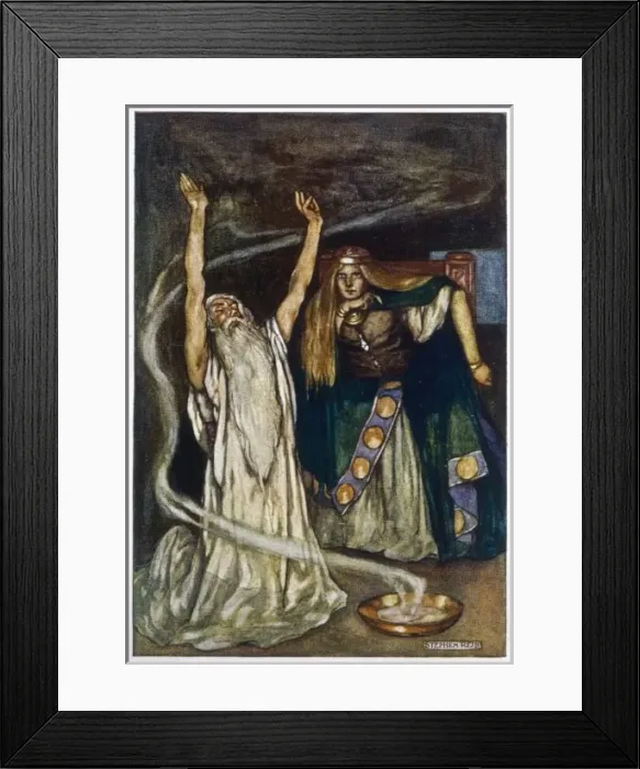 Framed Print : Cuchulain / Maeve Warned Framed Print : Cuchulain / Maeve Warned