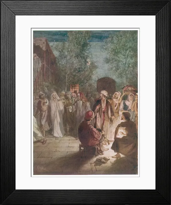Framed Print : Peters Denial / Crucifix Framed Print : Peters Denial / Crucifix