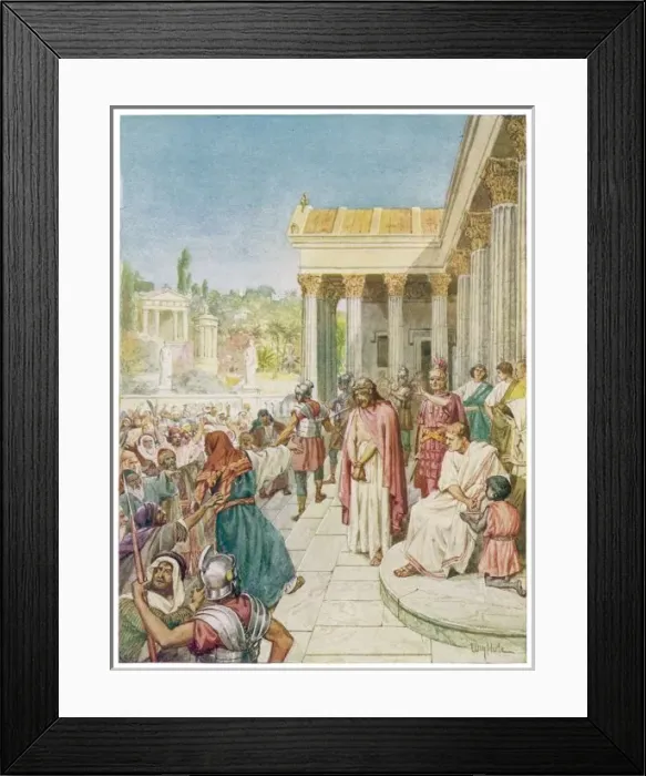 Framed Print : Jesus before Crowd Framed Print : Jesus before Crowd