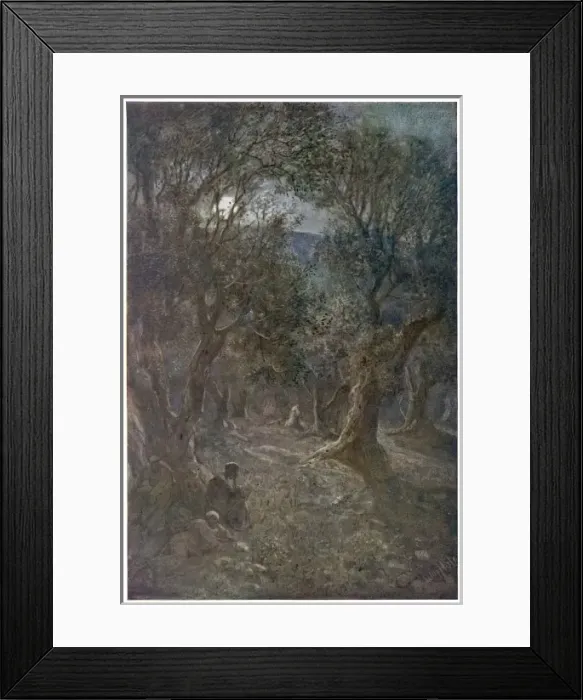Framed Print : Jesus in the Garden Framed Print : Jesus in the Garden