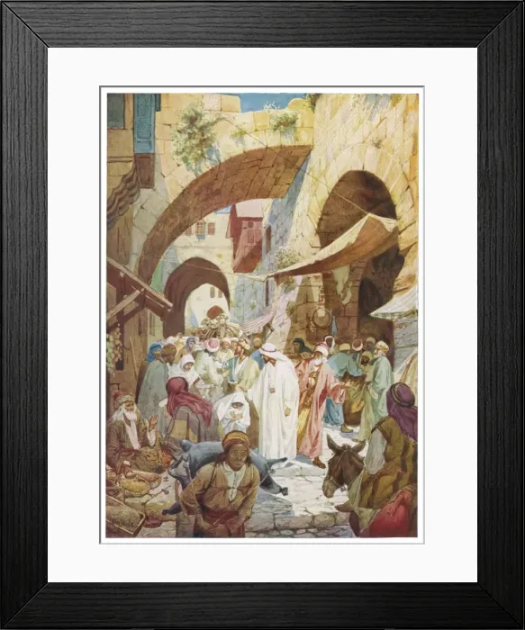 Framed Print : Jesus Heals Woman Framed Print : Jesus Heals Woman