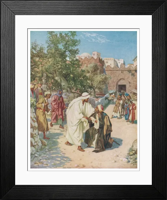 Framed Print : Jesus Heals a Leper Framed Print : Jesus Heals a Leper