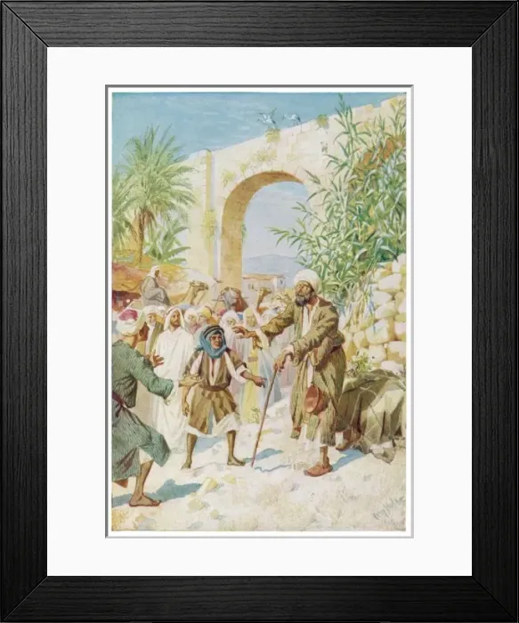 Framed Print : Jesus Heals Bartimaeus Framed Print : Jesus Heals Bartimaeus