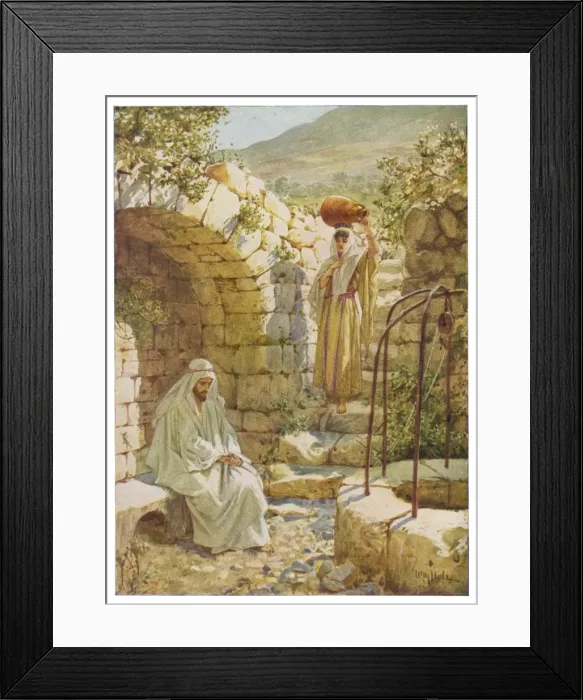 Framed Print : Jesus at the Well Framed Print : Jesus at the Well