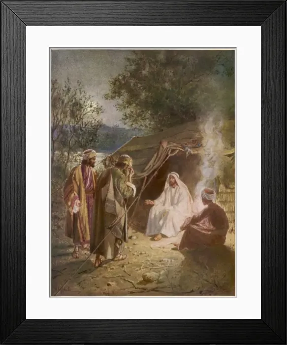 Framed Print : Jesus Meets John &c Framed Print : Jesus Meets John &c