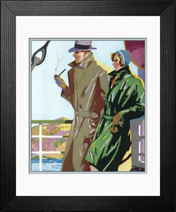 Framed Print : Couple on Shipboard Framed Print : Couple on Shipboard